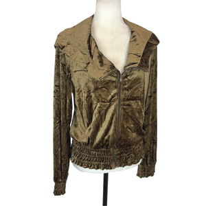 Marjolaine crushed velvet hoodie